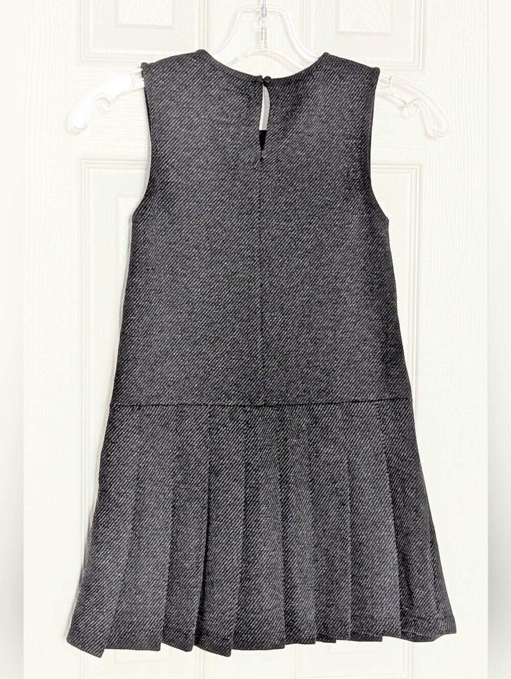 ZARA Girls (Size 8) Jumper/Pinafore/Tunic Dress w/Pleated Skirt & Buckle Accents - Picture 4 of 16